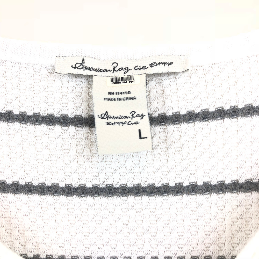 American Rag | Ribbed Pull Over Long Sleeve Top - Picture 5 of 5